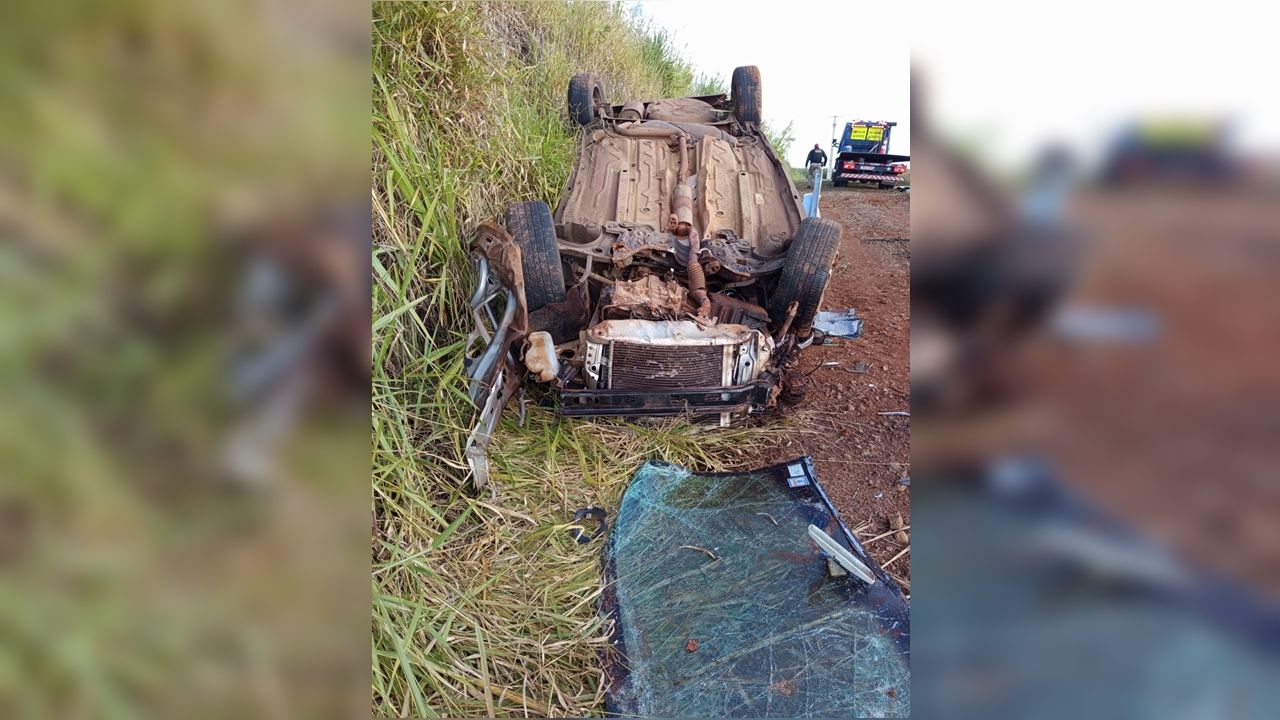 Motorista fica ferido após sair da pista e cair em ribanceira na PRC-280 em Renascença