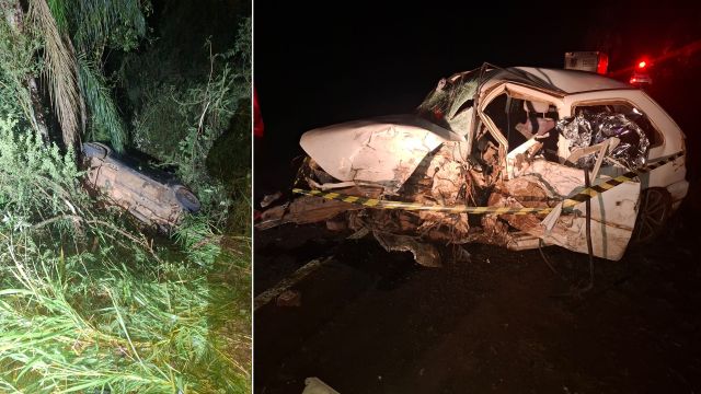 Imagem referente a notícia: Colisão frontal na PR-281 deixa um morto e três feridos em Mangueirinha