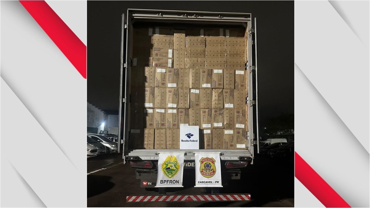 PF, Receita Federal e BPFron apreendem cerca de mil caixas de cigarros em Cascavel
