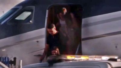 Imagem referente à notícia: Aeronave com Flávio Bolsonaro e família pousa nos Estados Unidos