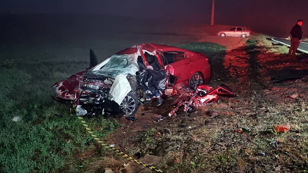 Homem morre em grave acidente envolvendo caminhão e GM Cruze na PR-566 em Francisco Beltrão