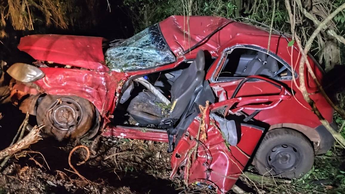 Homem fica gravemente ferido em acidente na PR-281 em Santa Izabel do Oeste