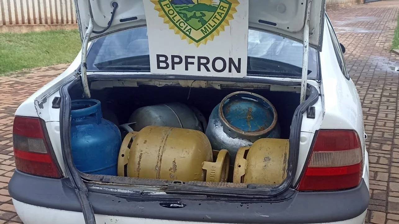 BPFron apreendem veículo com carga de botijões de gás na fronteira com a Argentina