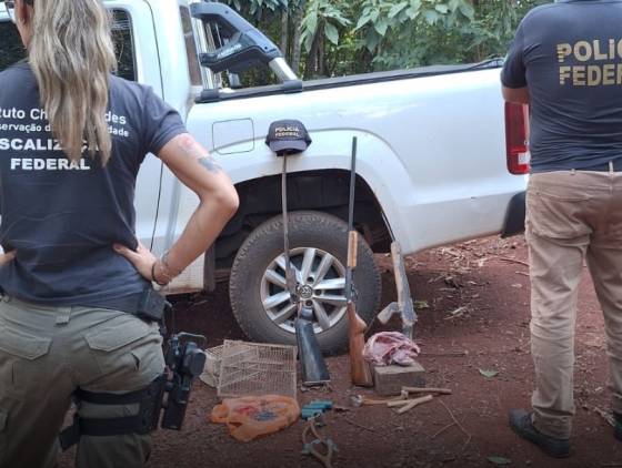 PF e ICMBio desmantela rinha de galos e apreende armas em Capanema