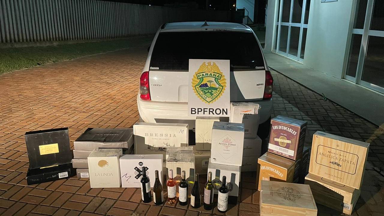 BPFRON apreende bebidas estrangeiras em Santo Antônio do Sudoeste