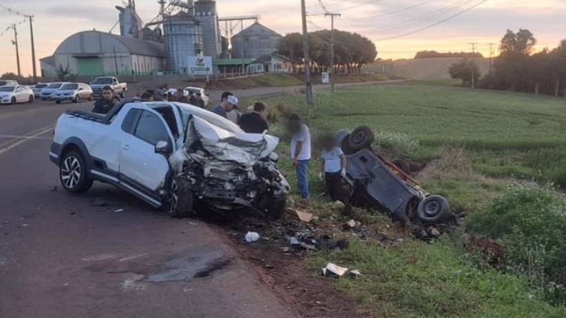 Homem morre em forte colisão entre carros na PR 475 em Verê