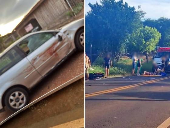 Duas pessoas ficam gravemente feridas após violenta colisão na PR-481em Santo Antônio do Sudoeste