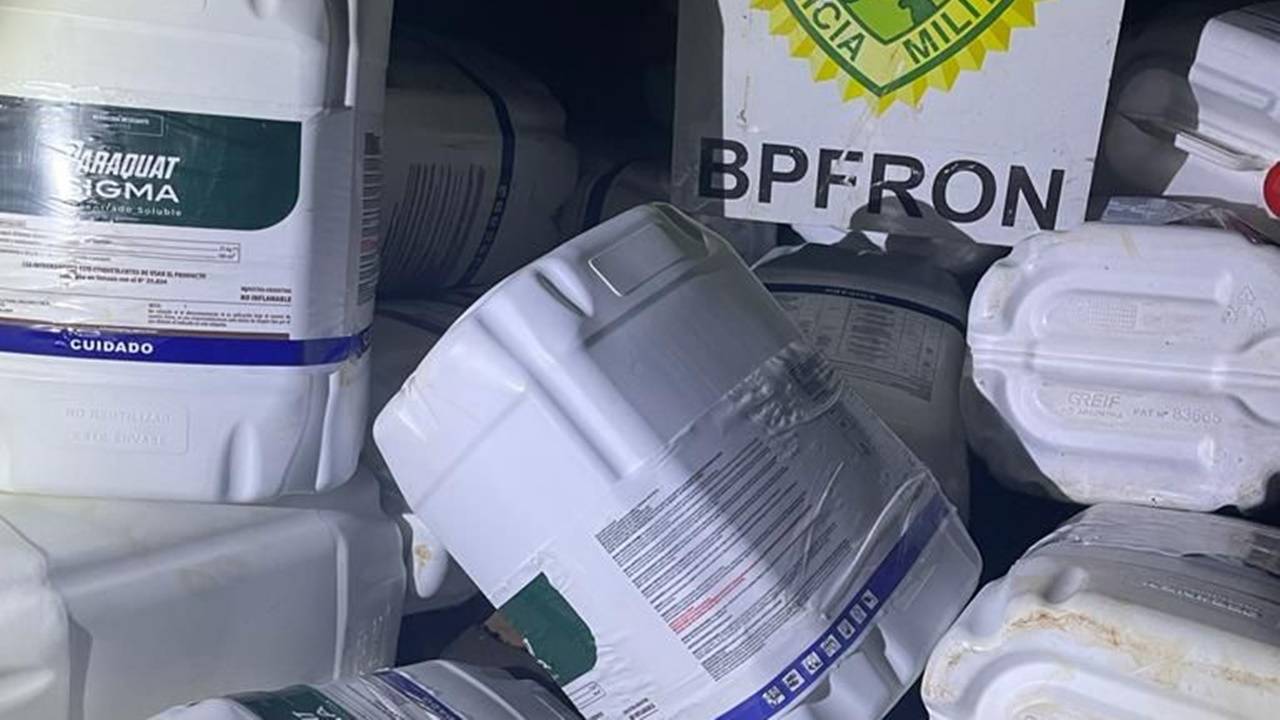 BPFRON apreende veículo carregado com 400 litros de agrotóxicos em Ampére