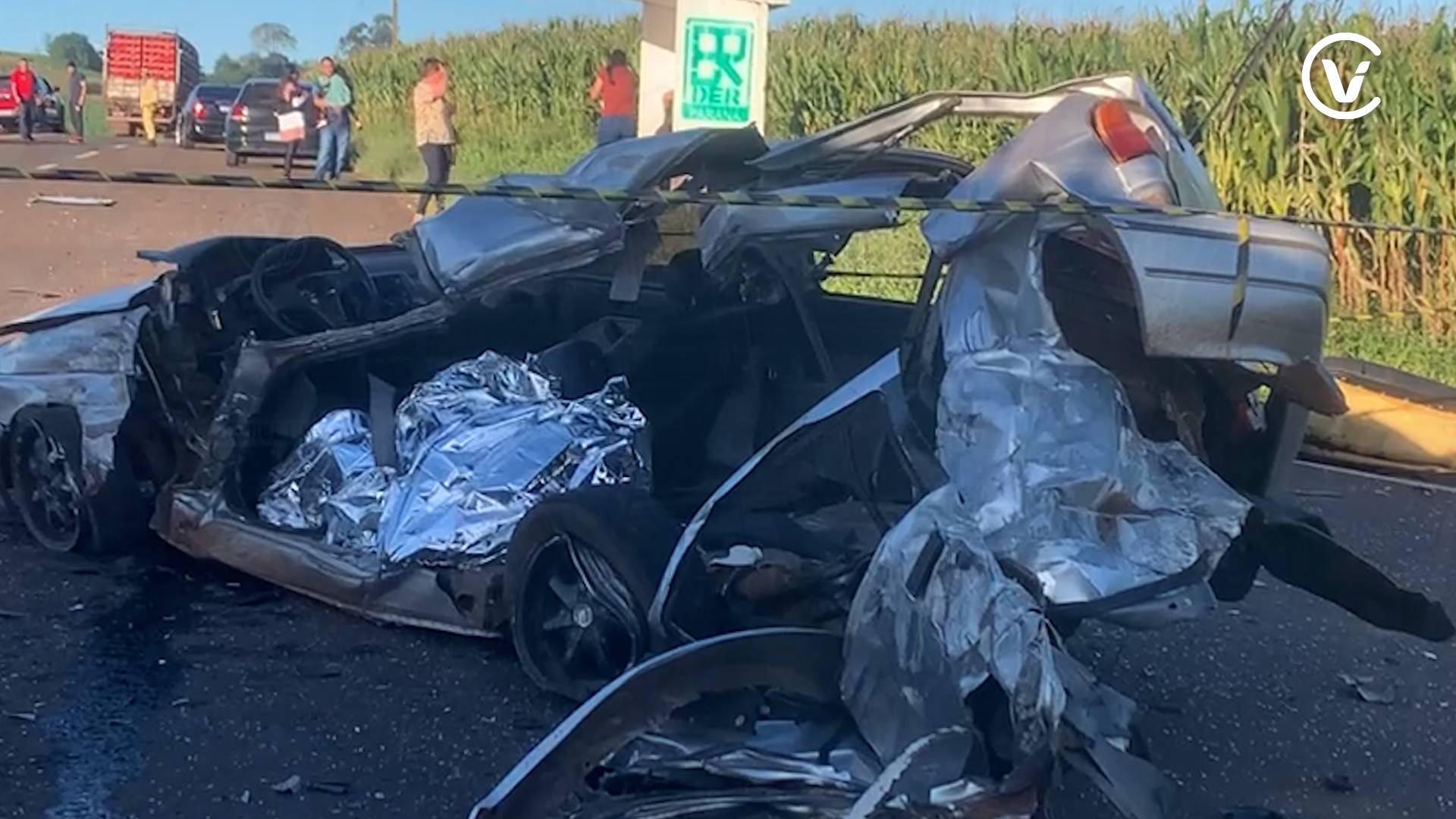 Mulher morre após violenta colisão na PR-281 entre Dois Vizinhos e São Jorge do Oeste