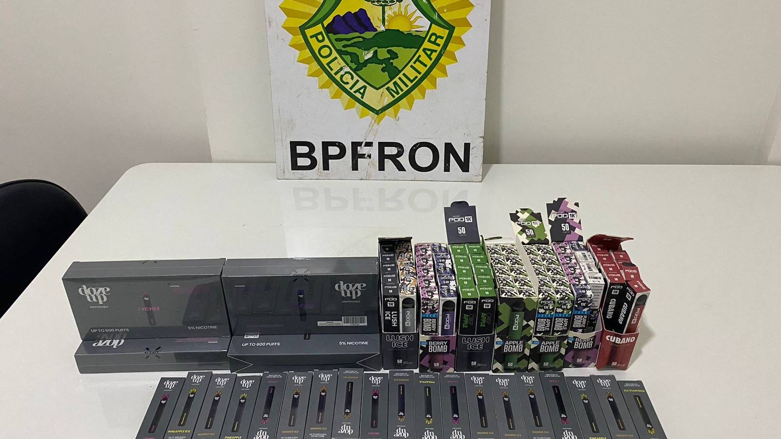 BPFron apreende 127 cigarros eletrônicos durante operação em Realeza