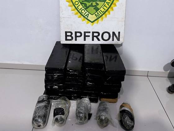 BPFRON apreende quase 30kg de drogas em ônibus interestadual em Realeza