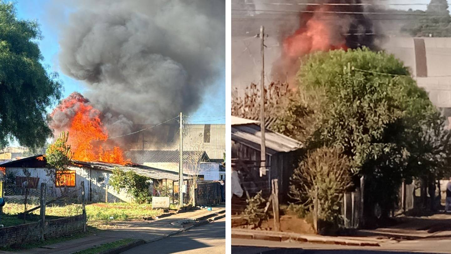 Incêndio consome residência de madeira em Mangueirinha