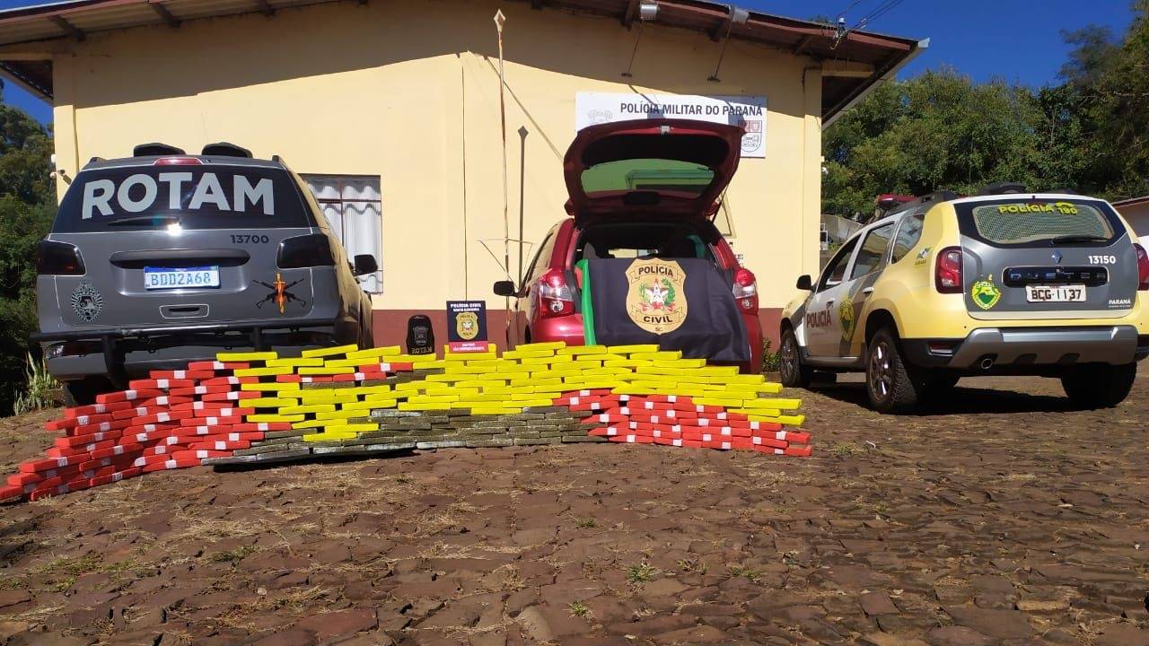 Operação conjunta resulta em apreensão de grande quantidade de maconha em Flor da Serra do Sul