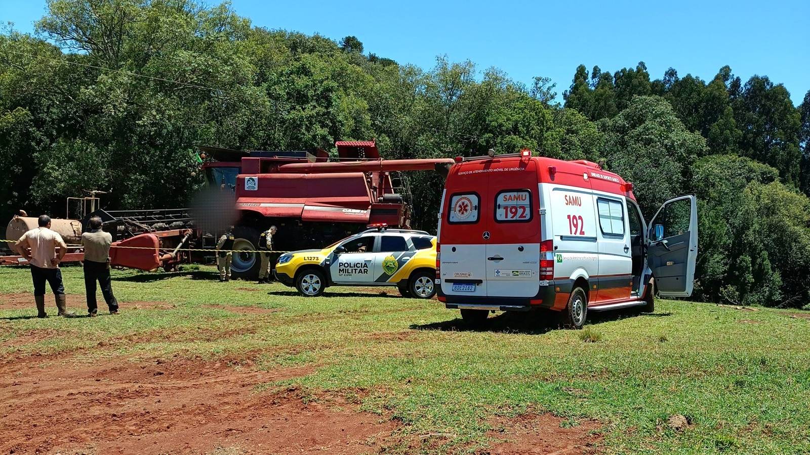 Trabalhador rural morre em acidente com colheitadeira em Clevelândia